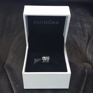 NIB Pandora Silver 18  Heart Charm